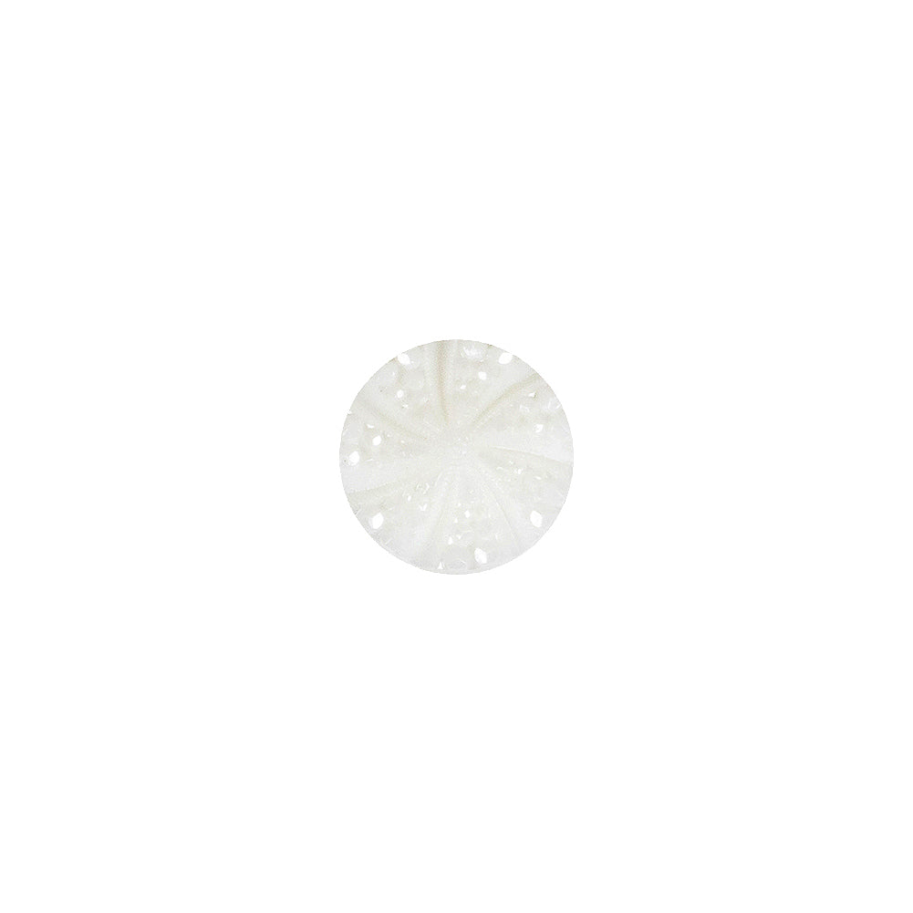 White Bevel Cut Shank Back Plastic Button - 16L/10mm White Bevel Cut Shank Back Plastic Button - 16L/10mm