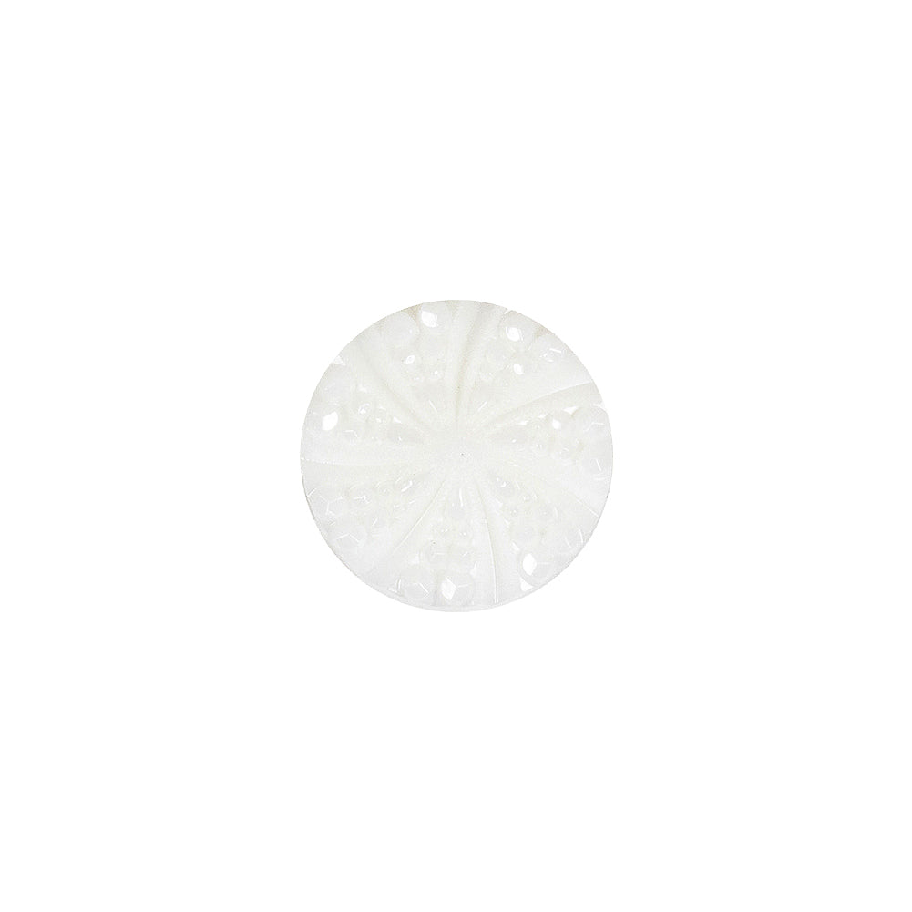 White Bevel Cut Shank Back Plastic Button - 20L/12.5mm White Bevel Cut Shank Back Plastic Button - 20L/12.5mm