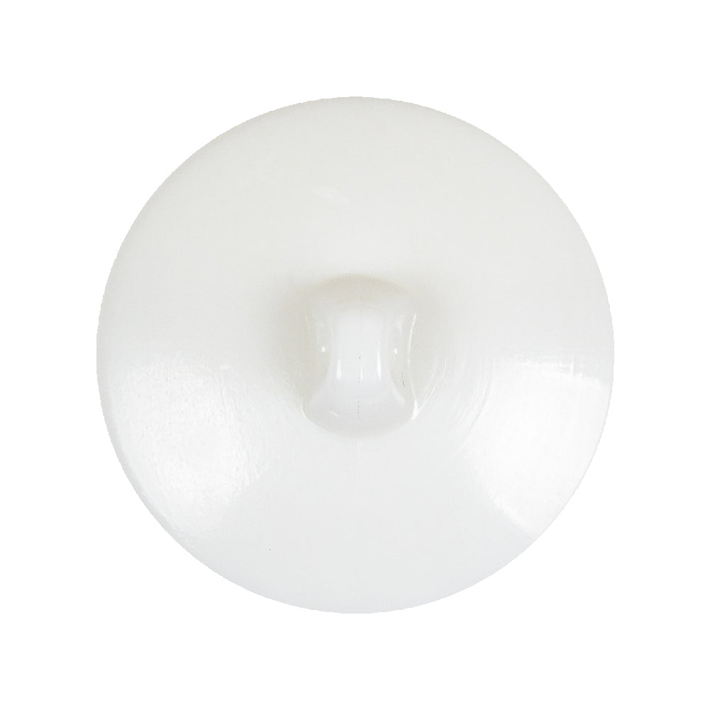 Italian White Concave Floral Molded Shank Back Plastic Button - 44L/28mm Detail Italian White Concave Floral Molded Shank Back Plastic Button - 44L/28mm Detail