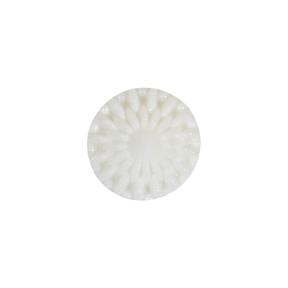 White Rays Molded Shank Back Plastic Button - 24L/15mm White Rays Molded Shank Back Plastic Button - 24L/15mm