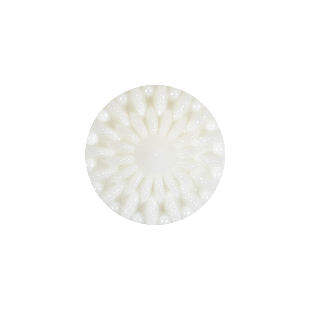 White Rays Molded Shank Back Plastic Button - 30L/19mm White Rays Molded Shank Back Plastic Button - 30L/19mm