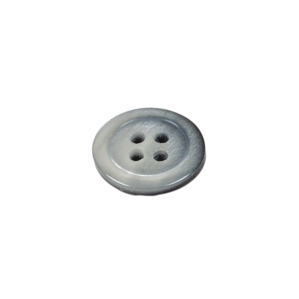 Gray and Black Shimmer Ombre Low Convex 4-Hole Plastic Button - 24L/15mm Folded Gray and Black Shimmer Ombre Low Convex 4-Hole Plastic Button - 24L/15mm Folded