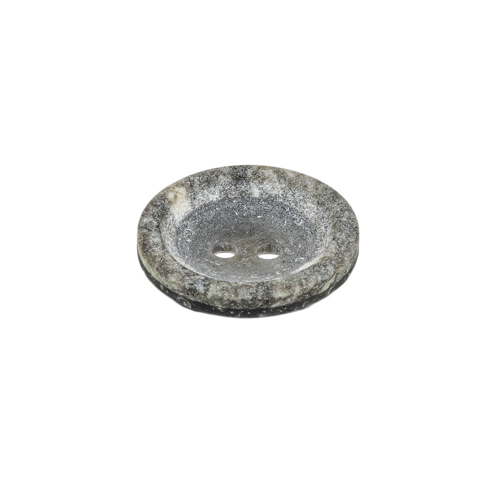 Italian Gray Striated Stone Look 2 Hole Plastic Button - 32L/20mm Folded Italian Gray Striated Stone Look 2 Hole Plastic Button - 32L/20mm Folded