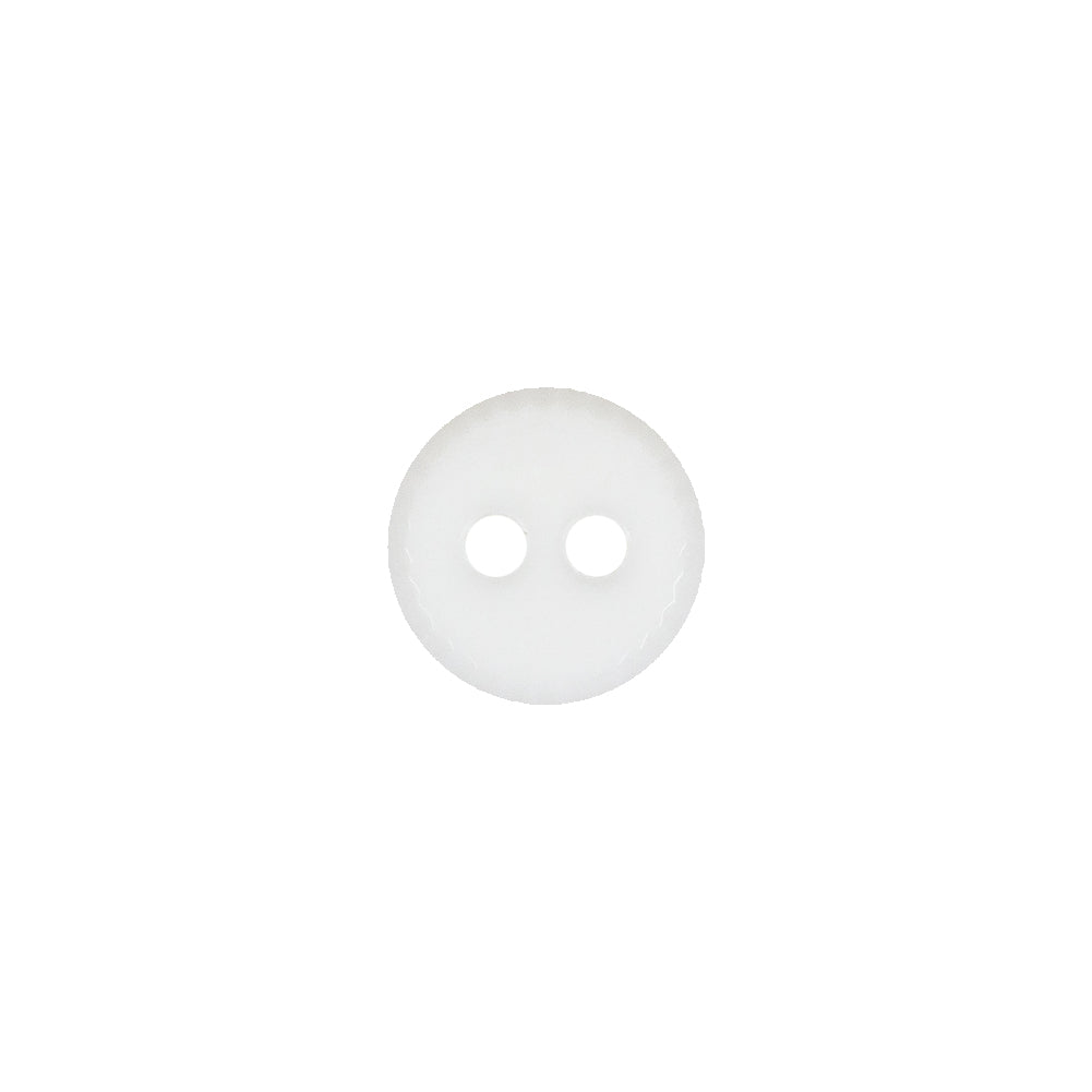 White Sawtooth Rim Plastic 2-Hole Button - 18L/11.5mm White Sawtooth Rim Plastic 2-Hole Button - 18L/11.5mm