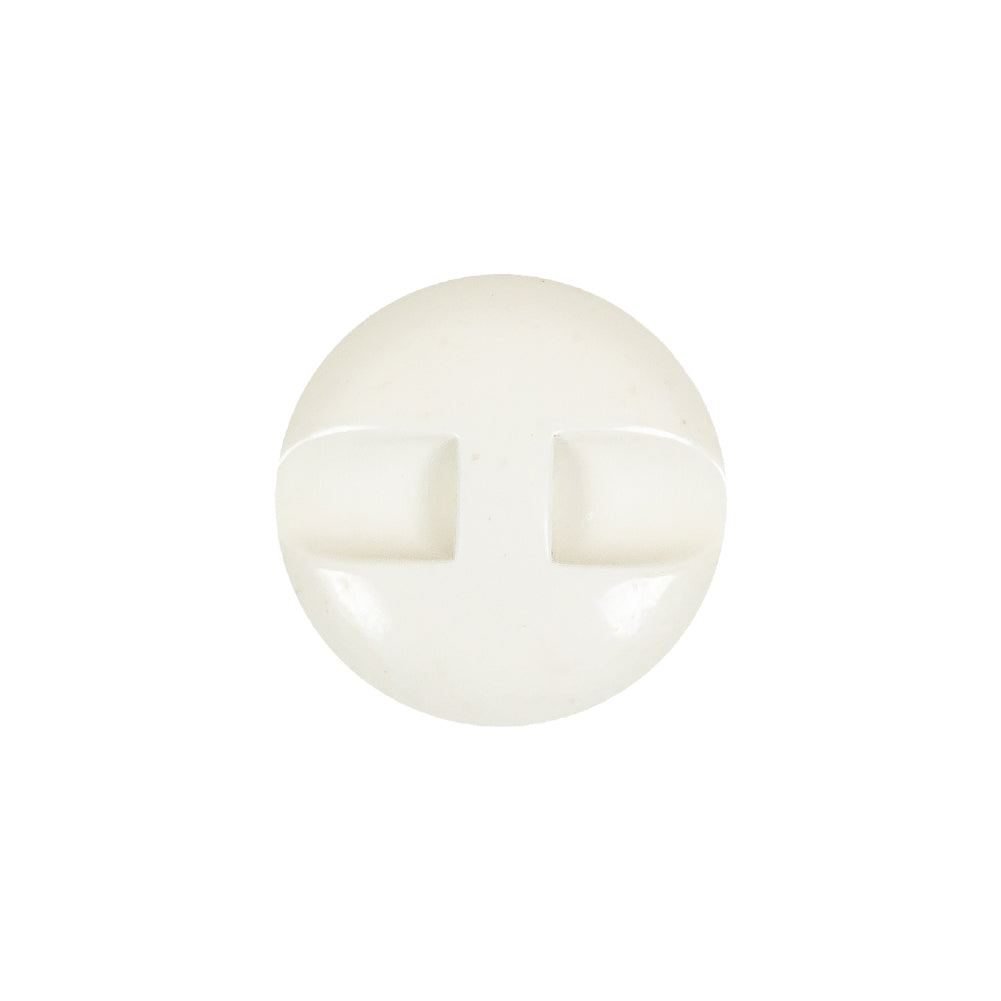 Italian White Faceted Dome Self Back Plastic Button - 30L/19mm Detail Italian White Faceted Dome Self Back Plastic Button - 30L/19mm Detail