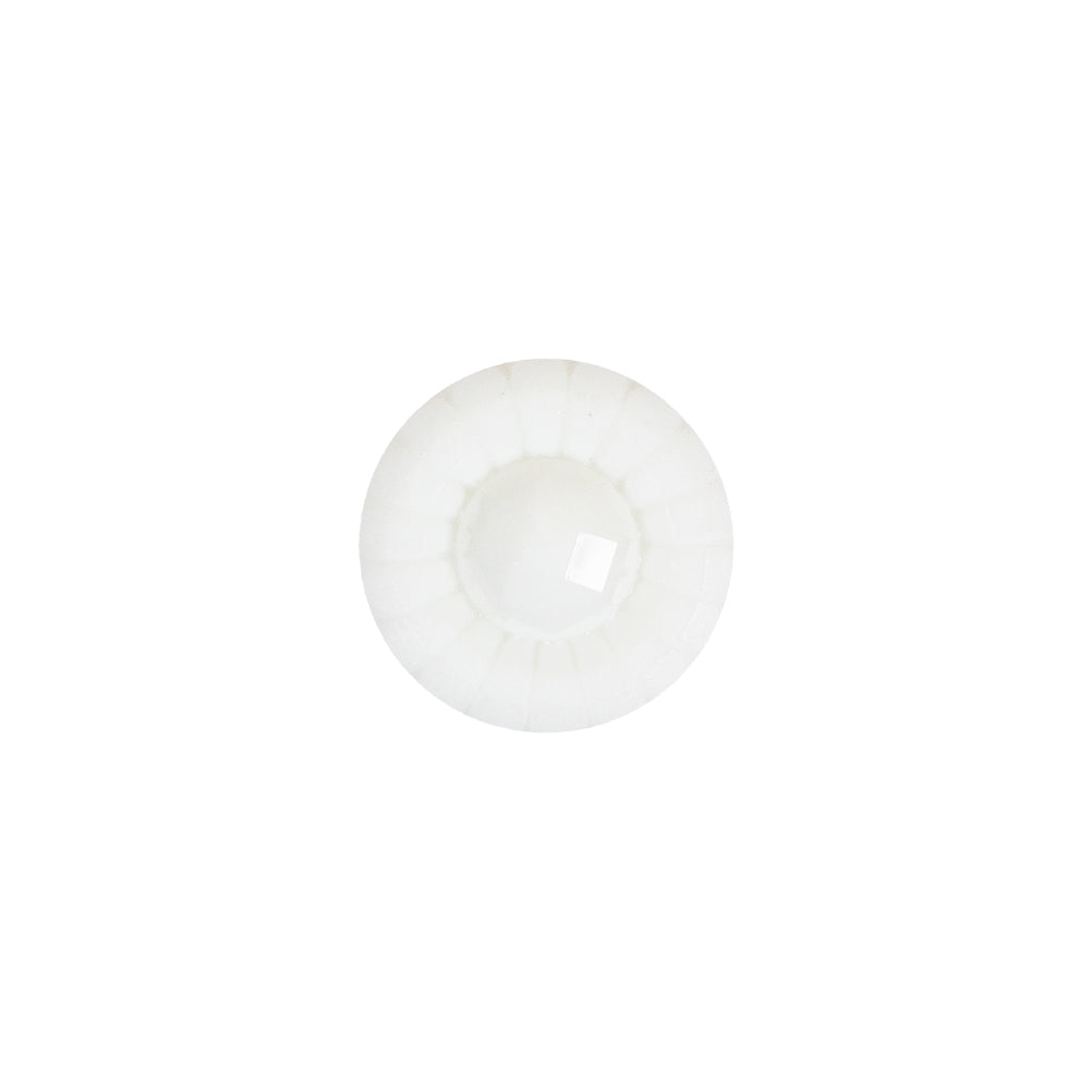 Italian White Faceted Center Floral Molded Shank Back Plastic Button - 20L/12.5mm Italian White Faceted Center Floral Molded Shank Back Plastic Button - 20L/12.5mm