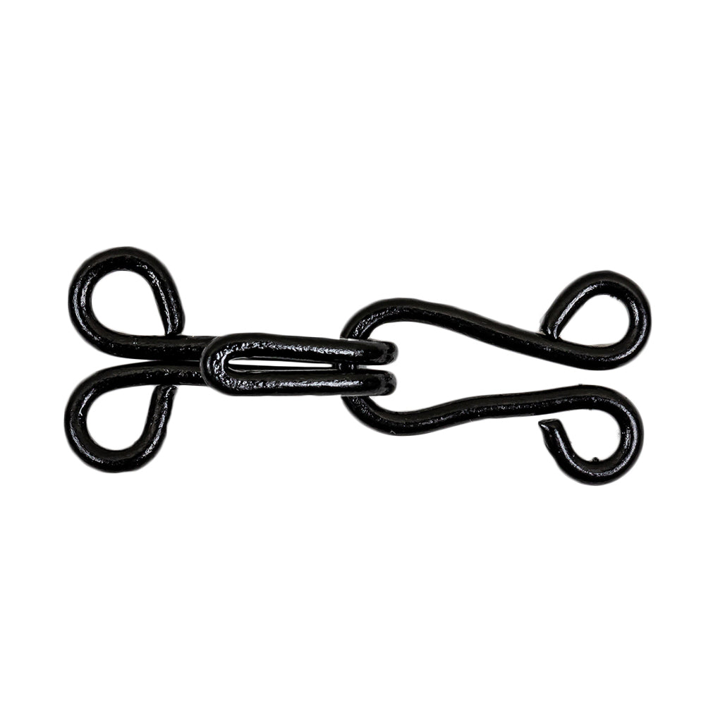 Black Metal Hook and Eye Closure - 0.625" X 1.5" Black Metal Hook and Eye Closure - 0.625" X 1.5"