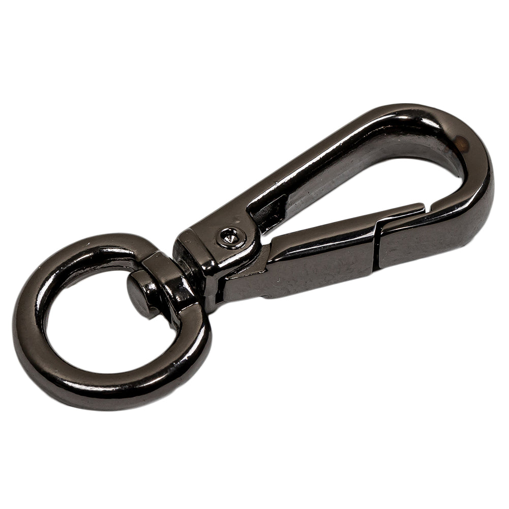 Gunmetal Clasp Closure with Round Swivel Bottom - 2" X 0.75" Detail Gunmetal Clasp Closure with Round Swivel Bottom - 2" X 0.75" Detail