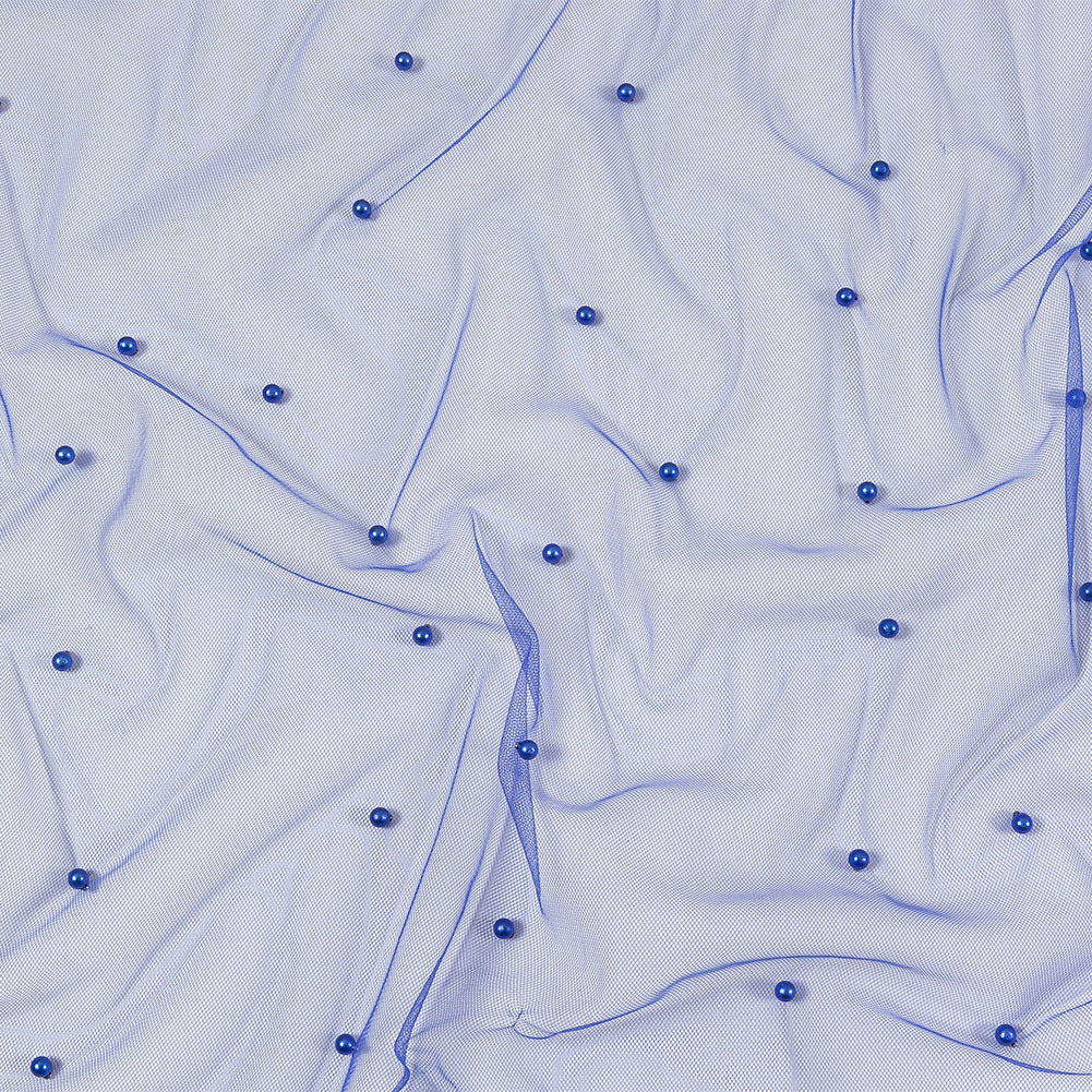 Beaded Tulle - Cobalt - Sylvie Collection Beaded Tulle - Cobalt - Sylvie Collection