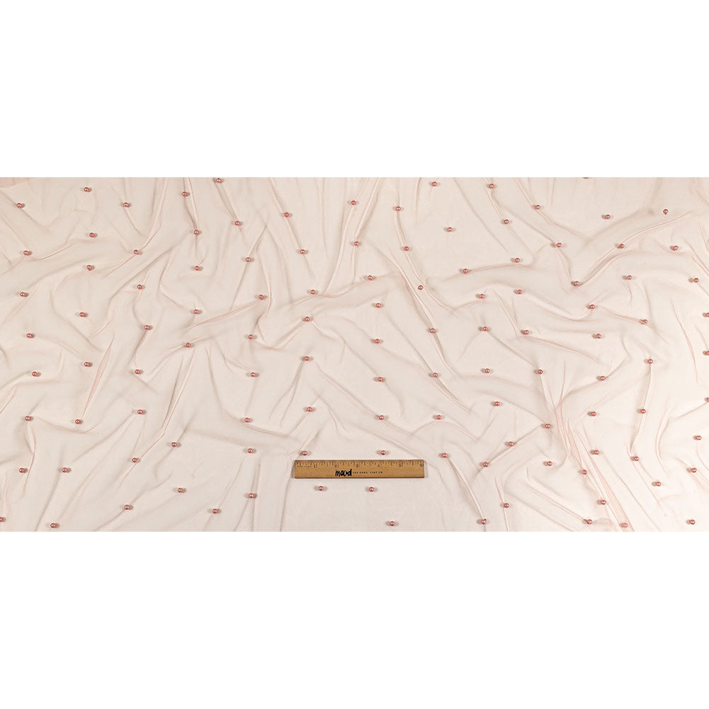 Beaded Tulle - Coral Haze - Sylvie Collection Beaded Tulle - Coral Haze - Sylvie Collection