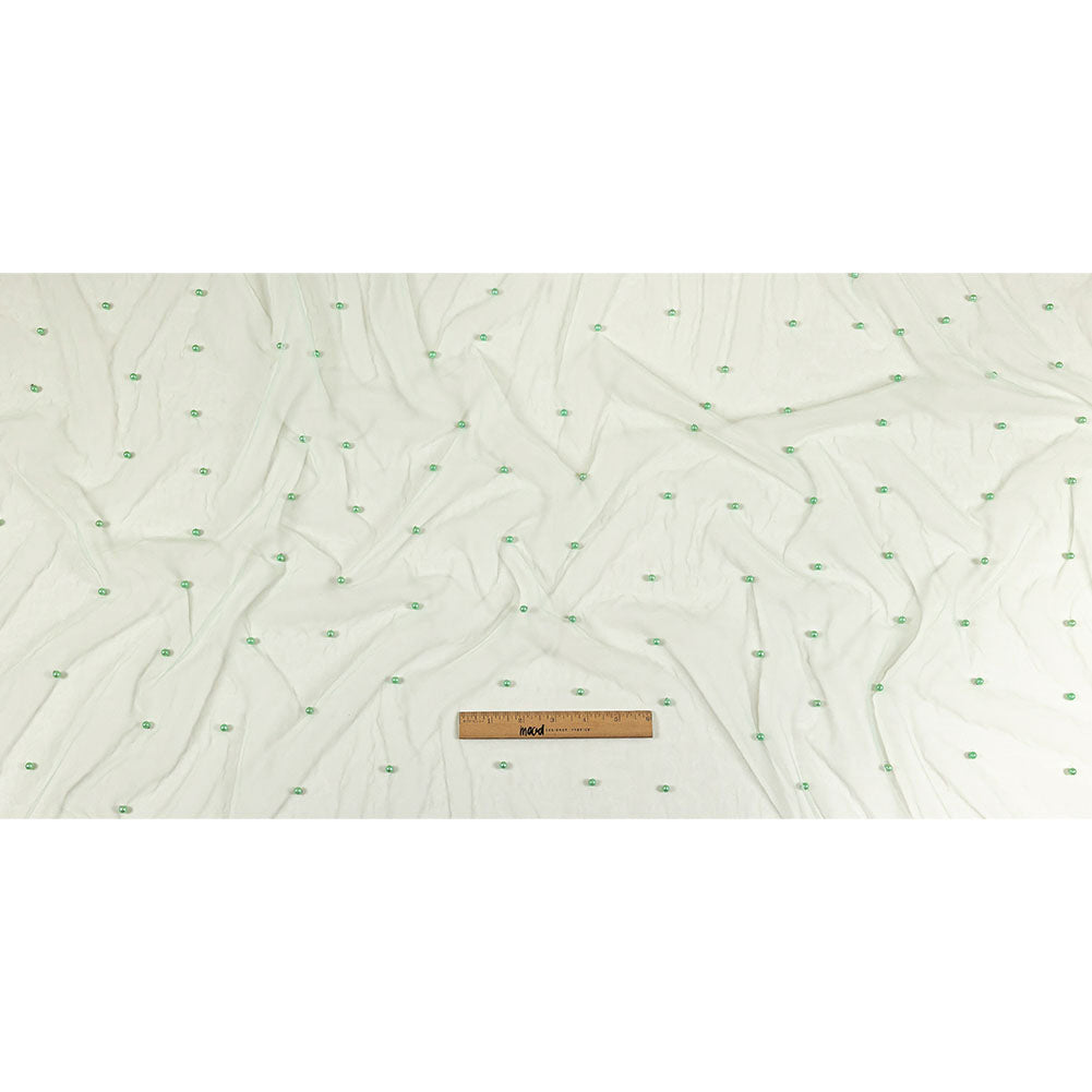 Beaded Tulle - Aqua - Sylvie Collection - Full Beaded Tulle - Aqua - Sylvie Collection - Full