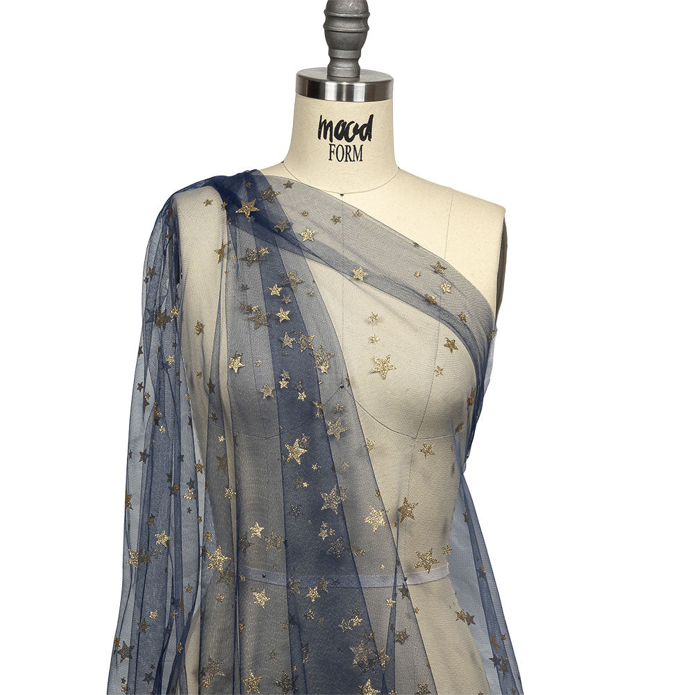 Starry Glitter Tulle - Bright Navy - Drape Starry Glitter Tulle - Bright Navy - Drape