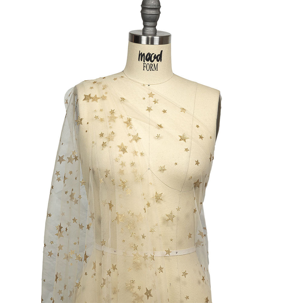 Starry Glitter Tulle - Ivory Starry Glitter Tulle - Ivory