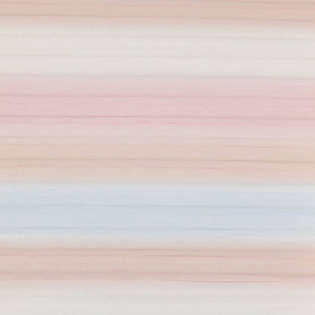 Pink, Peach and Blue Ombre Stripes Pleated Tulle Pink, Peach and Blue Ombre Stripes Pleated Tulle