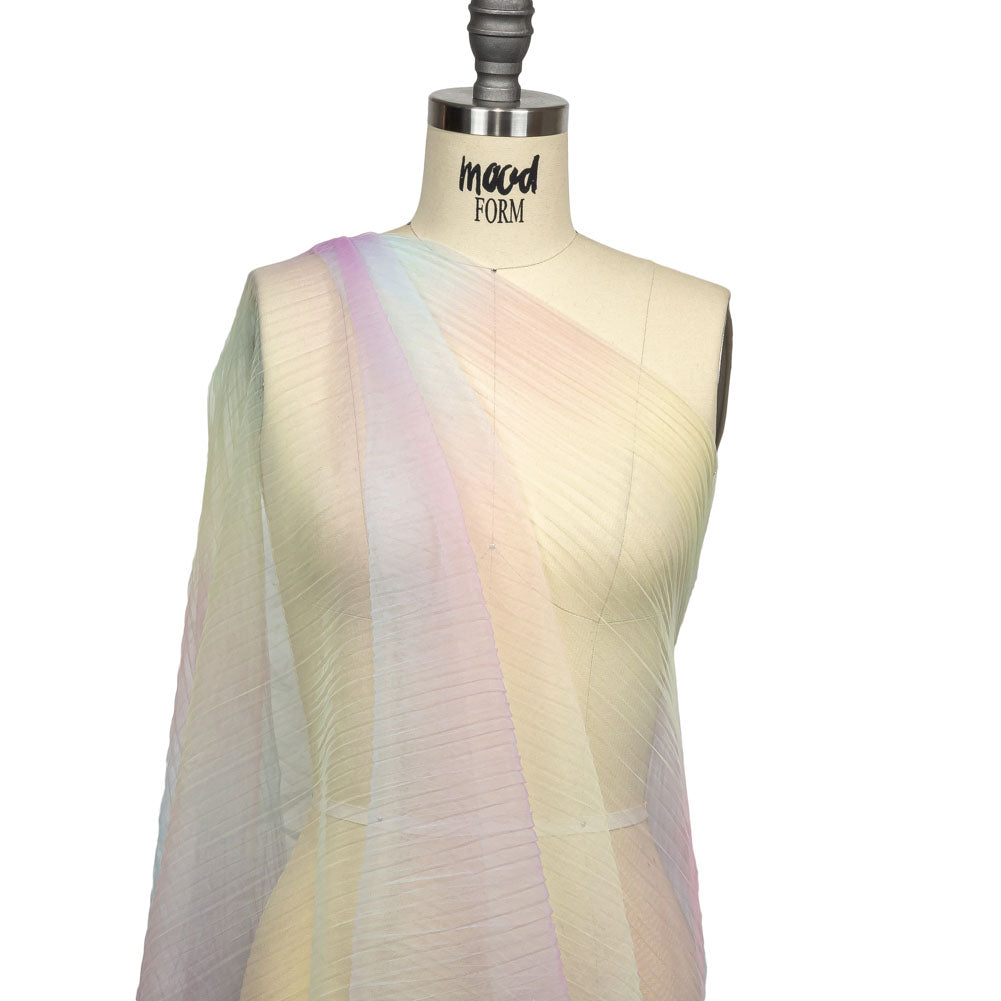 Pastel Rainbow Ombre Stripes Pleated Tulle Detail Pastel Rainbow Ombre Stripes Pleated Tulle Detail