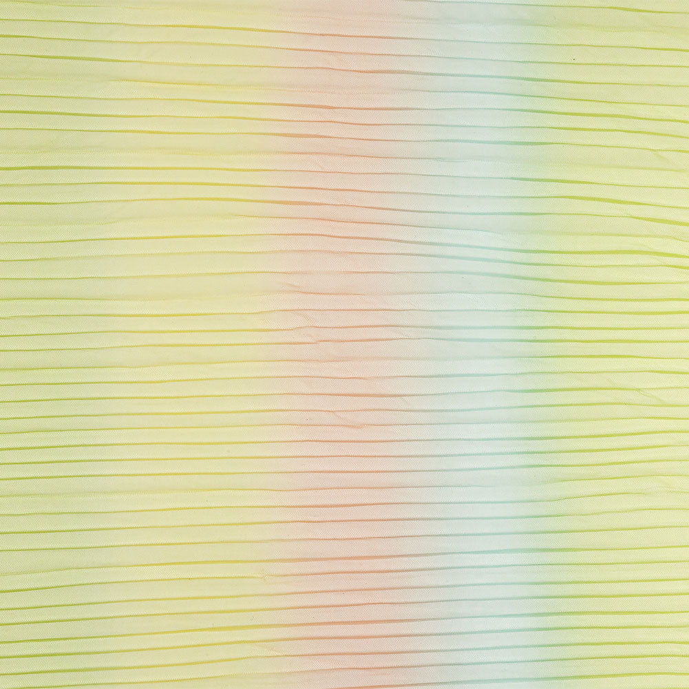Green, Yellow and Orange Ombre Stripes Pleated Tulle Green, Yellow and Orange Ombre Stripes Pleated Tulle