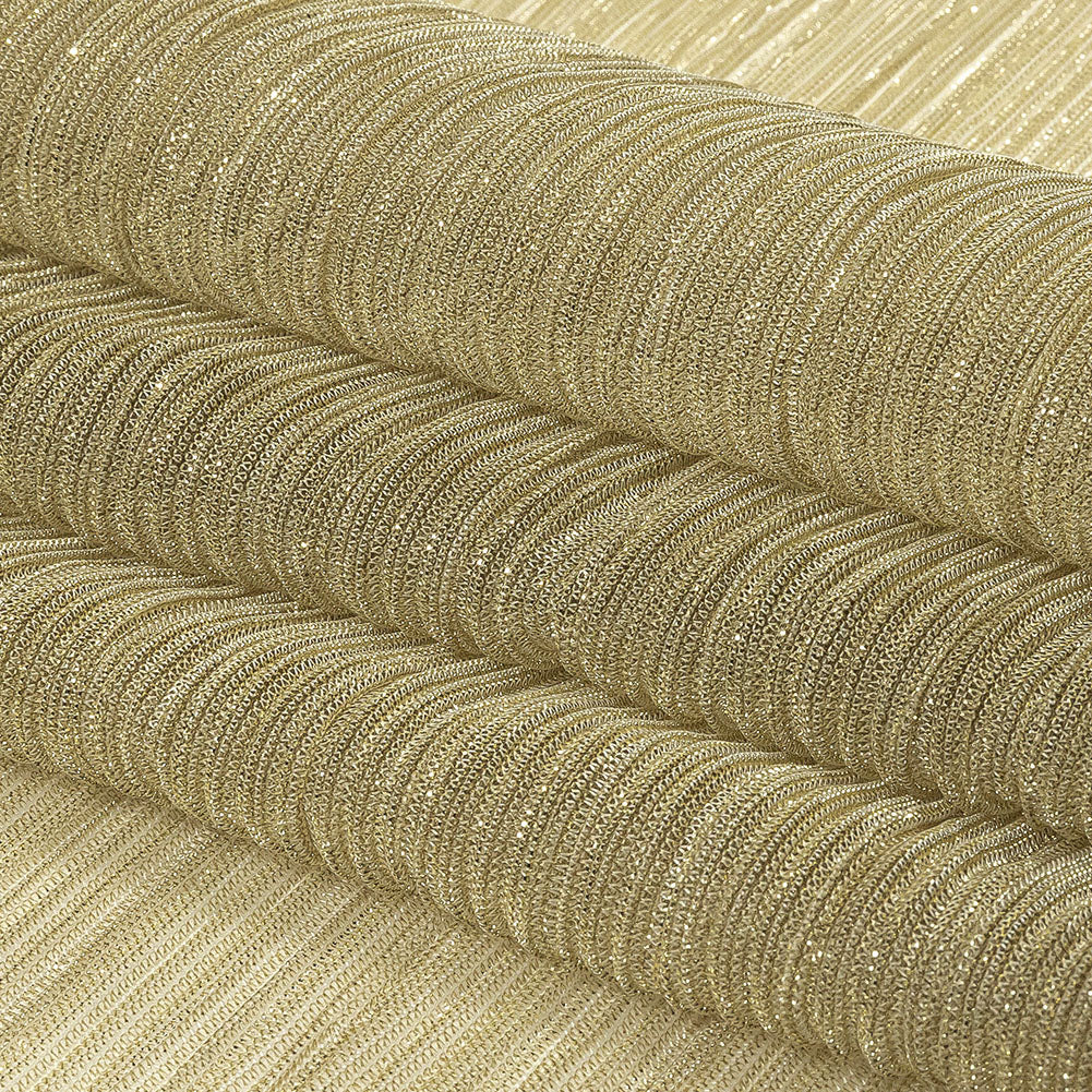 Metallic Stretch Plisse - Gold - Natalia Collection Full Metallic Stretch Plisse - Gold - Natalia Collection Full
