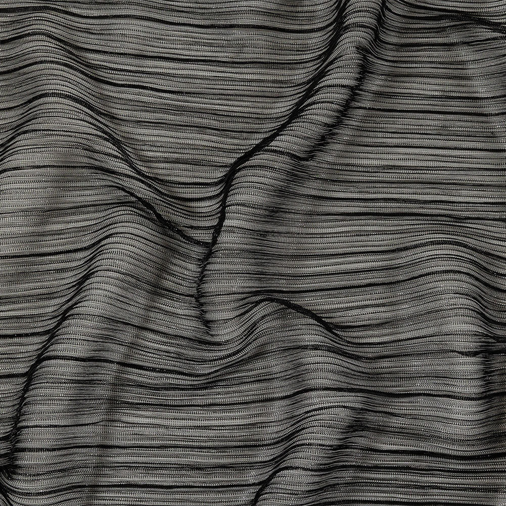 Metallic Stretch Plisse - Black - Natalia Collection Metallic Stretch Plisse - Black - Natalia Collection