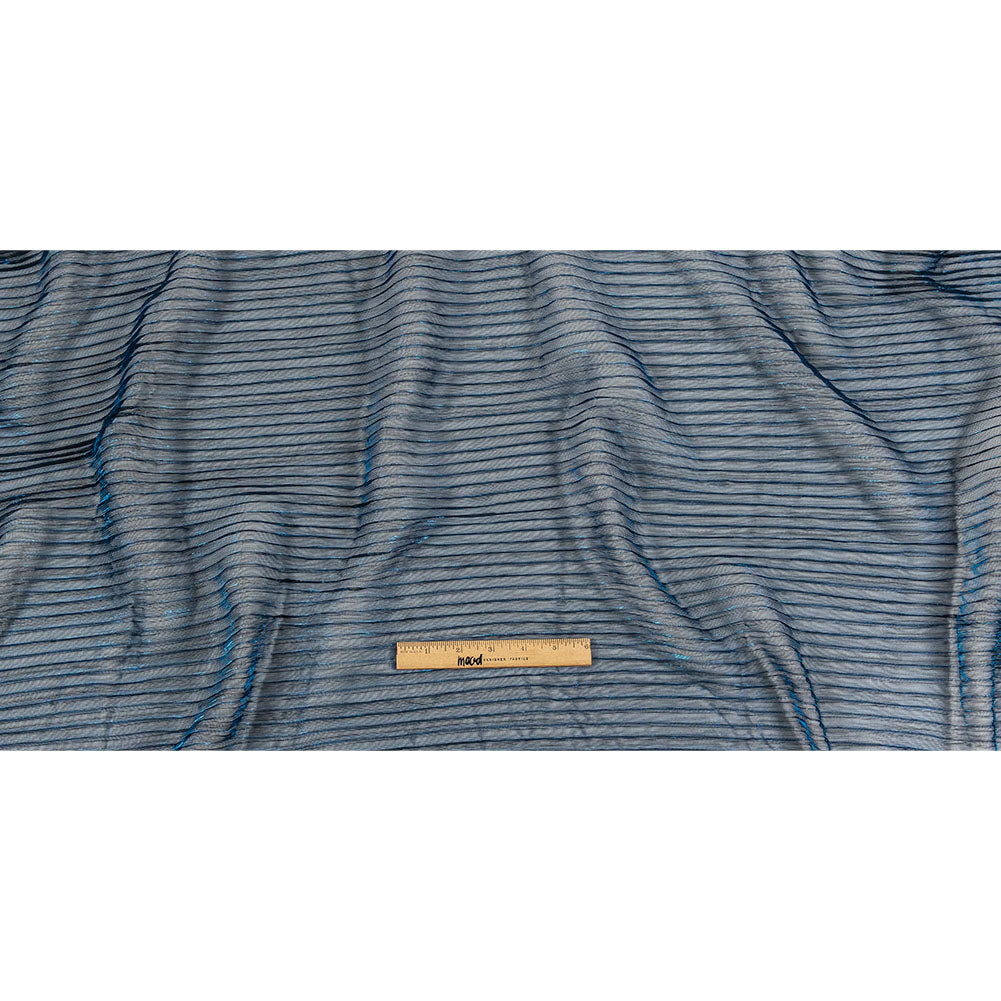 Metallic Stretch Plisse - Cobalt - Natalia Collection - Full Metallic Stretch Plisse - Cobalt - Natalia Collection - Full