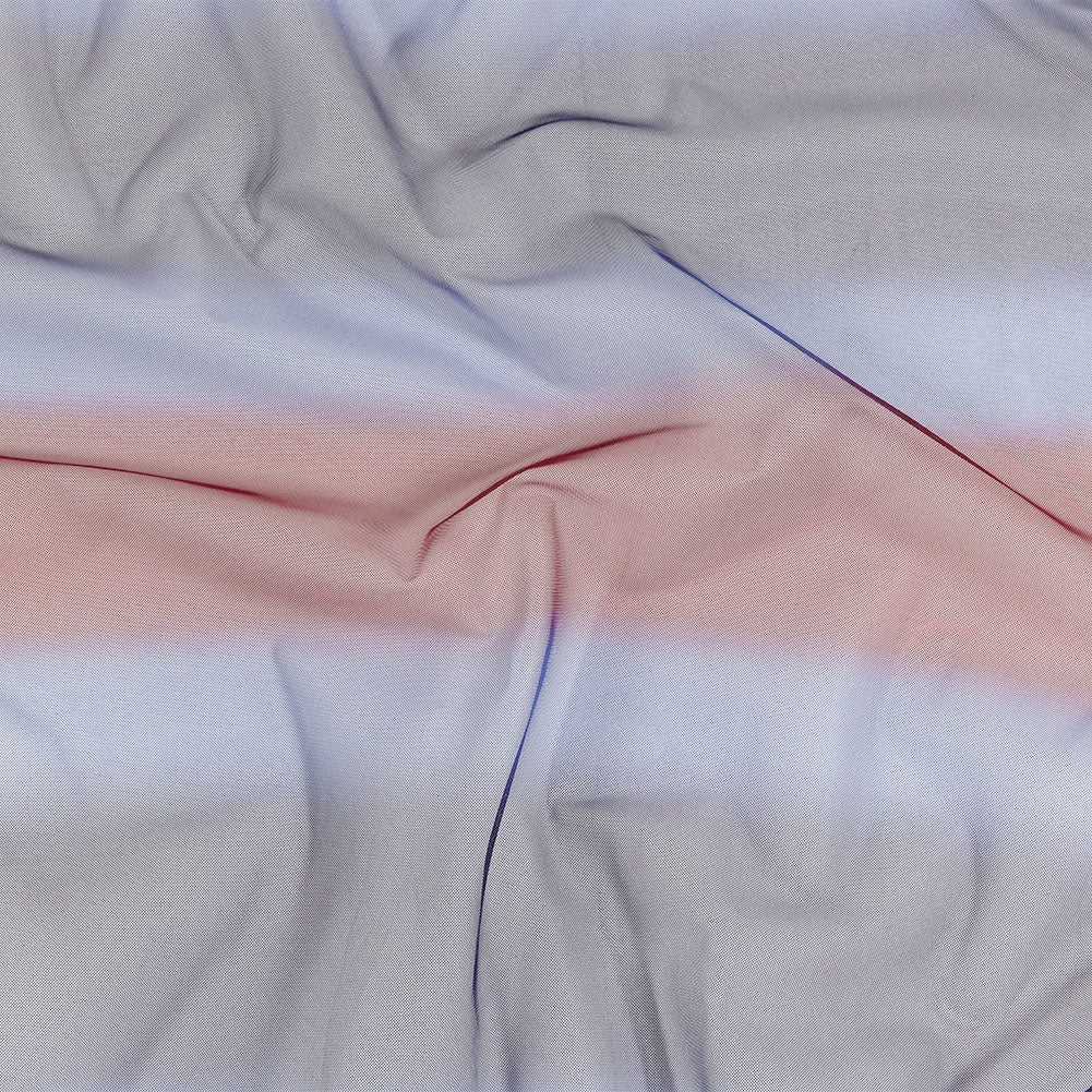 Ombre Stripes Shadow Tulle - Red, Mazarine Blue and Navy Ombre Stripes Shadow Tulle - Red, Mazarine Blue and Navy