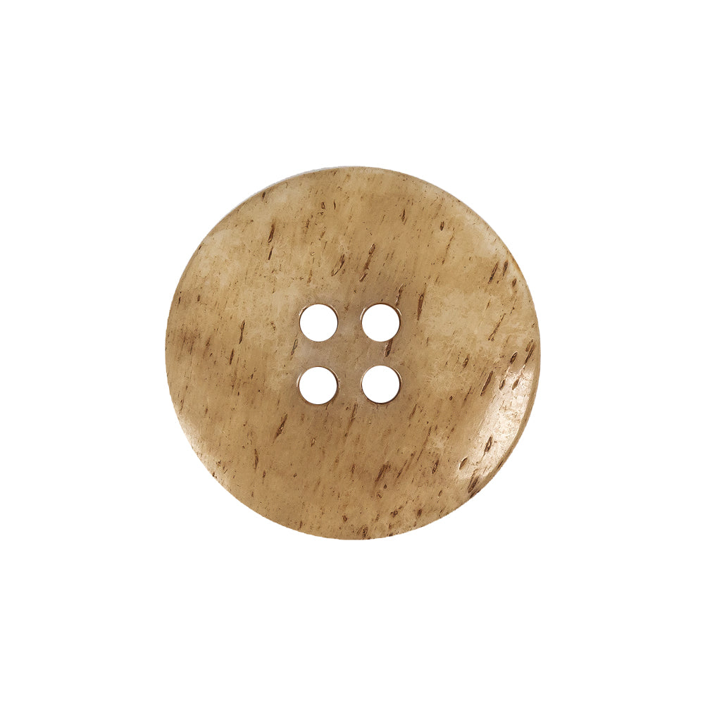 Light Natural 4-Hole Plastic Dish Button - 36L/23mm Detail Light Natural 4-Hole Plastic Dish Button - 36L/23mm Detail