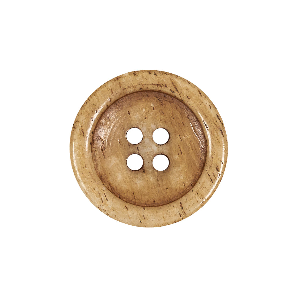 Light Natural 4-Hole Plastic Dish Button - 36L/23mm Light Natural 4-Hole Plastic Dish Button - 36L/23mm