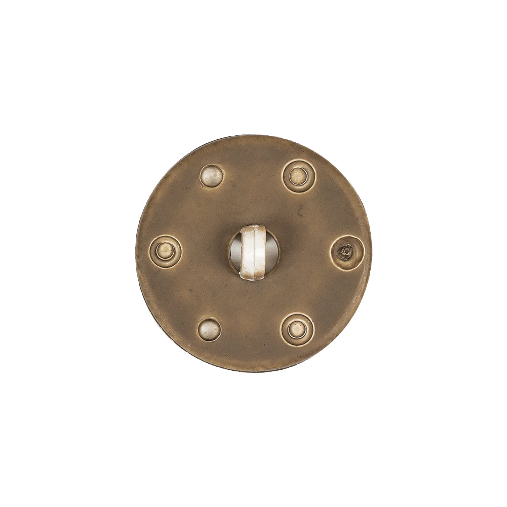 Beige and Olive Star Rope Textured Shank Back Plastic Button - 32L/20mm Detail Beige and Olive Star Rope Textured Shank Back Plastic Button - 32L/20mm Detail
