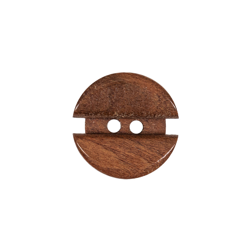Caramel Coffee Bean 2-Hole Carved Wood Button - 28L/18mm Caramel Coffee Bean 2-Hole Carved Wood Button - 28L/18mm