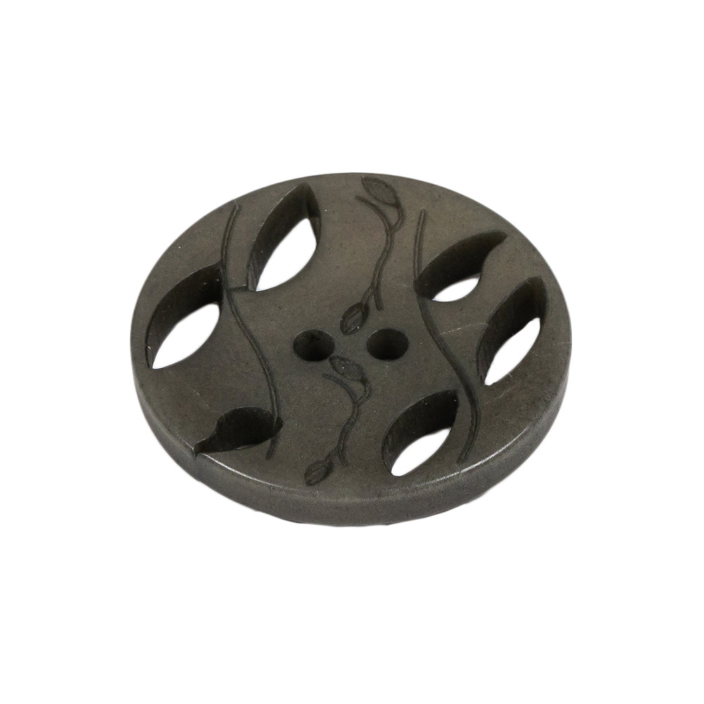 Olive Green Vines and Leaf Cutouts 2-Hole Plastic Button - 40L/25.5mm Folded Olive Green Vines and Leaf Cutouts 2-Hole Plastic Button - 40L/25.5mm Folded