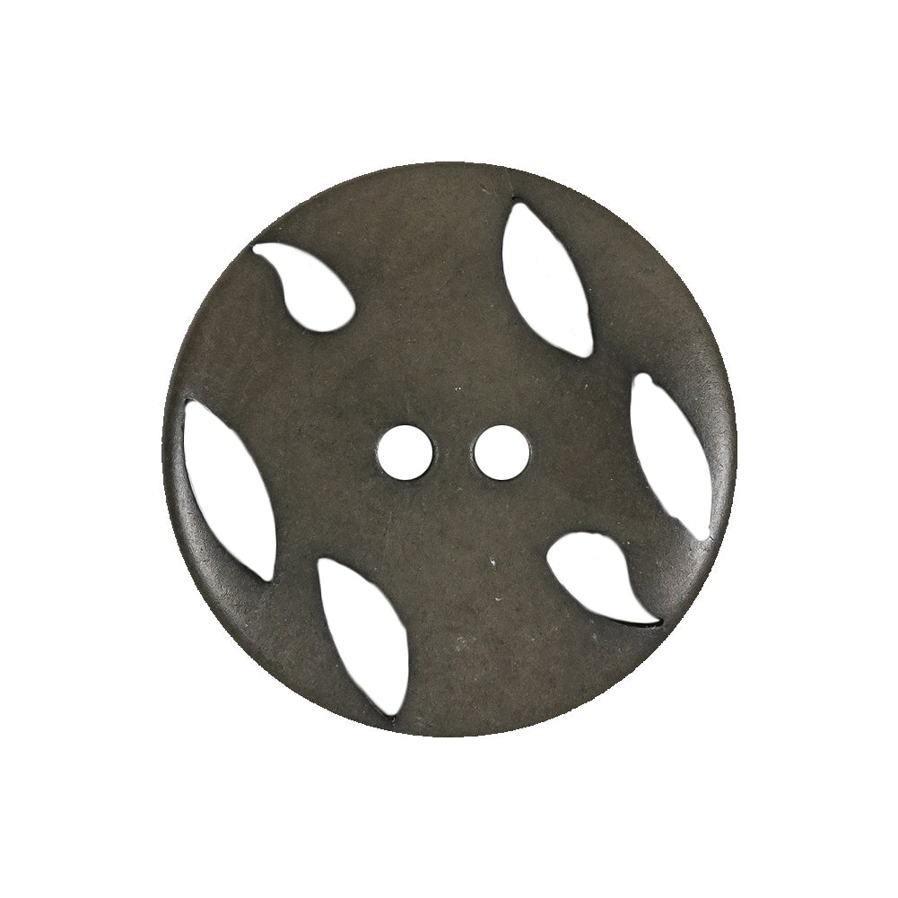 Olive Green Vines and Leaf Cutouts 2-Hole Plastic Button - 40L/25.5mm Detail Olive Green Vines and Leaf Cutouts 2-Hole Plastic Button - 40L/25.5mm Detail