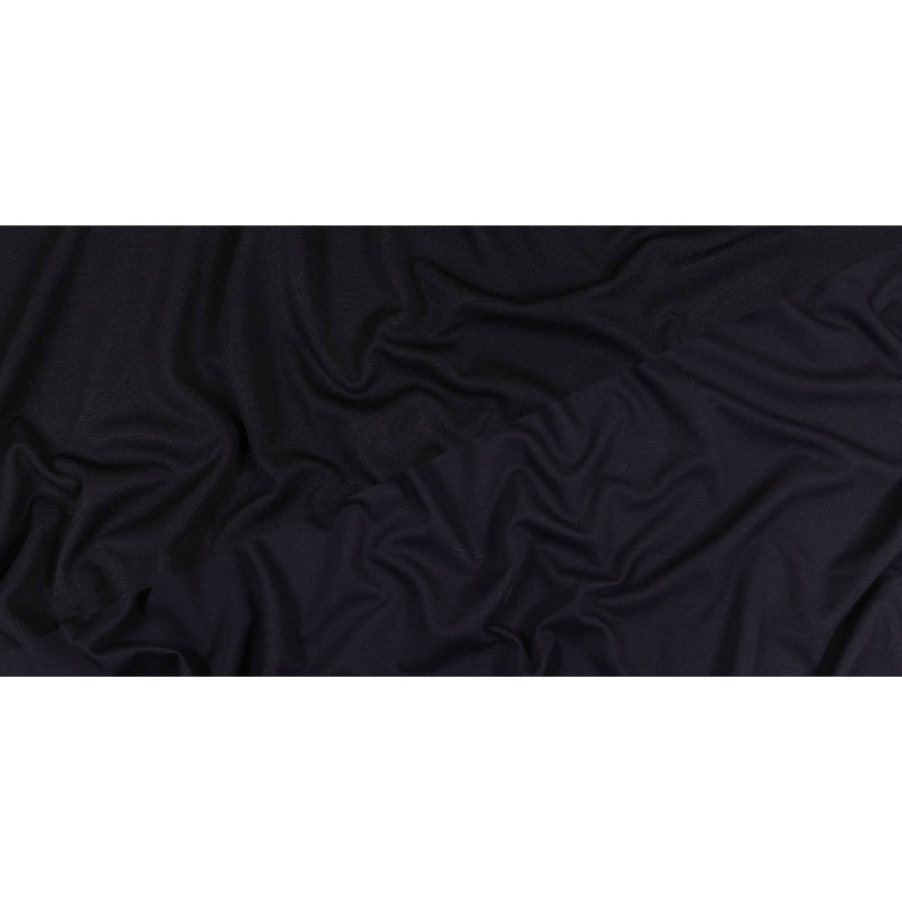 Black and Navy Polyester and Cotton Double Faced Interlock Knit Full Black and Navy Polyester and Cotton Double Faced Interlock Knit Full