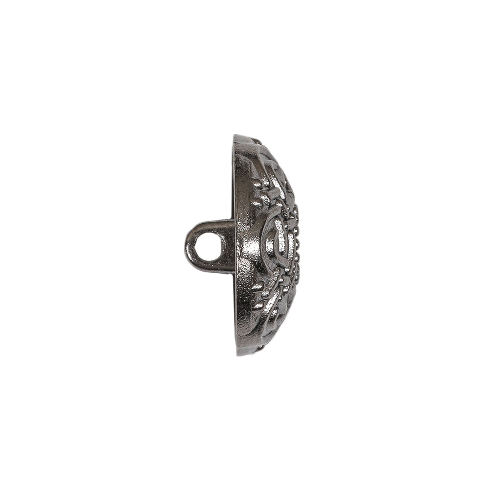 Gunmetal Knotwork Metal Shank Back Button - 32L/20mm Folded Gunmetal Knotwork Metal Shank Back Button - 32L/20mm Folded
