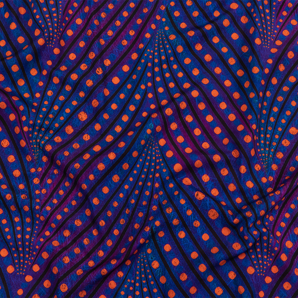 Purple, Limoges Blue and Orangeade Art Deco Feathers UV Protective Compression Swimwear Tricot with Aloe Vera Microcapsules Purple, Limoges Blue and Orangeade Art Deco Feathers UV Protective Compression Swimwear Tricot with Aloe Vera Microcapsules