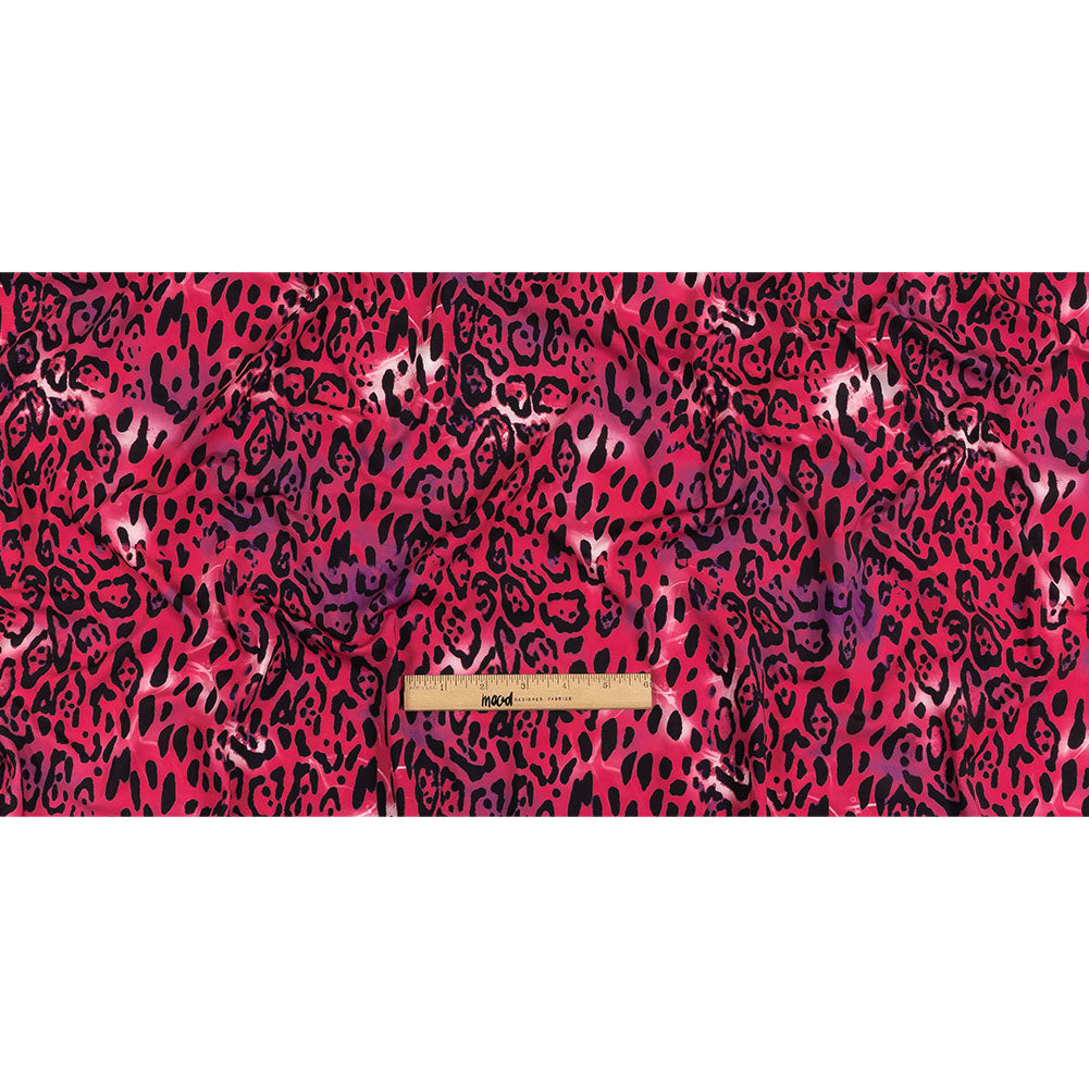 Compression Swimwear Tricot, UV Protective with Aloe Vera Microcapsules - Pink and Purple Tie Dye Leopard - Caye Collection - Full Compression Swimwear Tricot, UV Protective with Aloe Vera Microcapsules - Pink and Purple Tie Dye Leopard - Caye Collection - Full