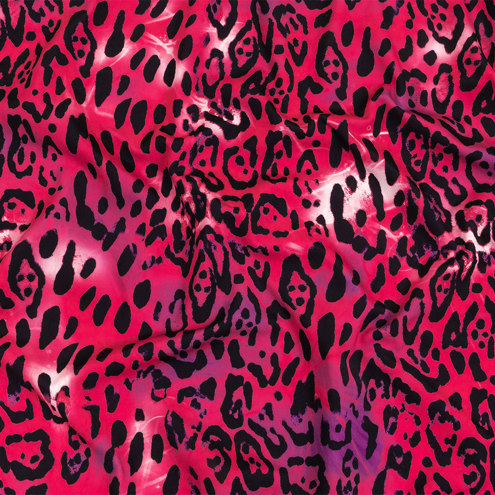 Compression Swimwear Tricot, UV Protective with Aloe Vera Microcapsules - Pink and Purple Tie Dye Leopard - Caye Collection Compression Swimwear Tricot, UV Protective with Aloe Vera Microcapsules - Pink and Purple Tie Dye Leopard - Caye Collection