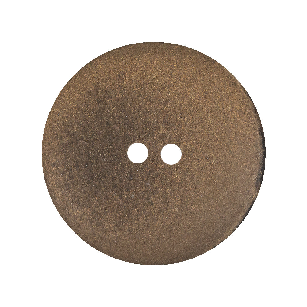 Italian Brown and Tan Wood-Look Lacy Textured Wide Rim 2-Hole Plastic Button - 44L/28mm Detail Italian Brown and Tan Wood-Look Lacy Textured Wide Rim 2-Hole Plastic Button - 44L/28mm Detail