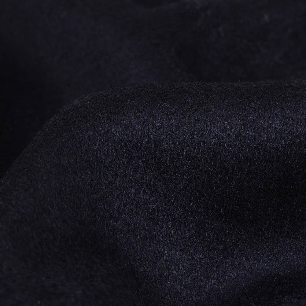 Night Sky Brushed Wool Double Cloth Coating Detail Night Sky Brushed Wool Double Cloth Coating Detail
