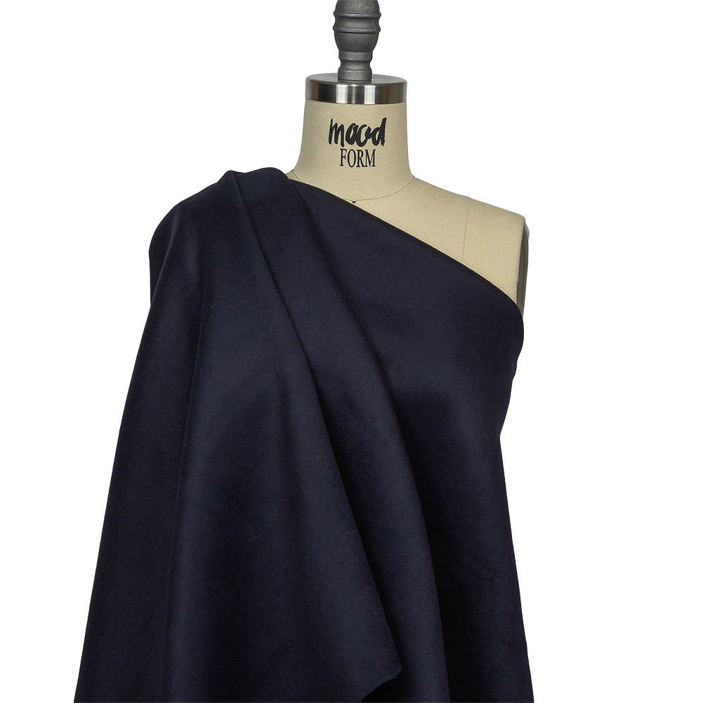 Night Sky Brushed Wool Double Cloth Coating Drape Night Sky Brushed Wool Double Cloth Coating Drape