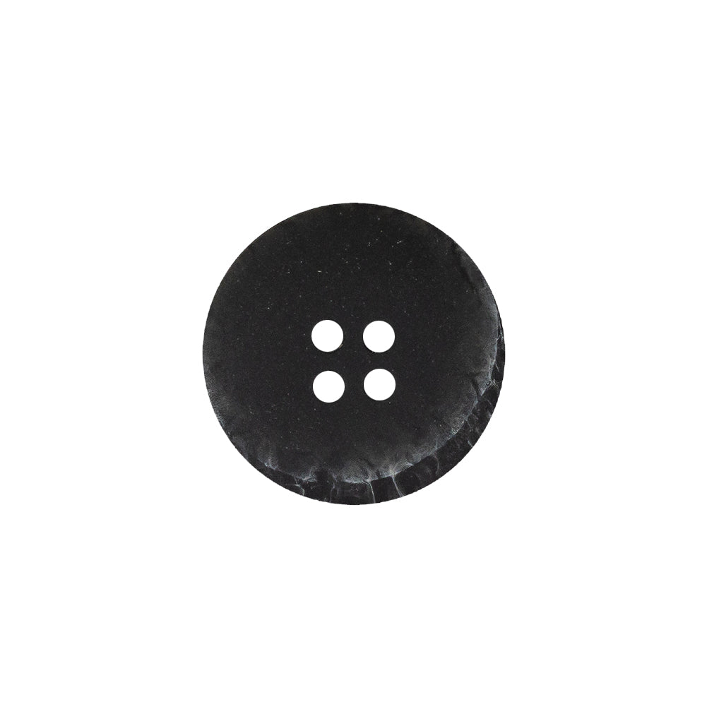 Gray and White Striated 4-Hole Plastic Button - 28L/18mm Detail Gray and White Striated 4-Hole Plastic Button - 28L/18mm Detail