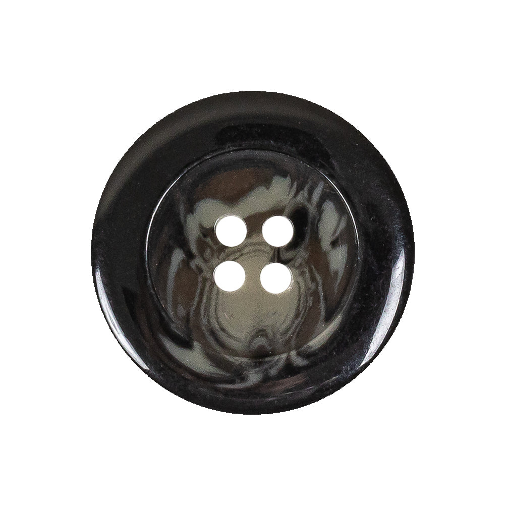 Black, Stone Gray and Beige Translucent Swirls 4-Hole Plastic Button - 40L/25.5mm Black, Stone Gray and Beige Translucent Swirls 4-Hole Plastic Button - 40L/25.5mm