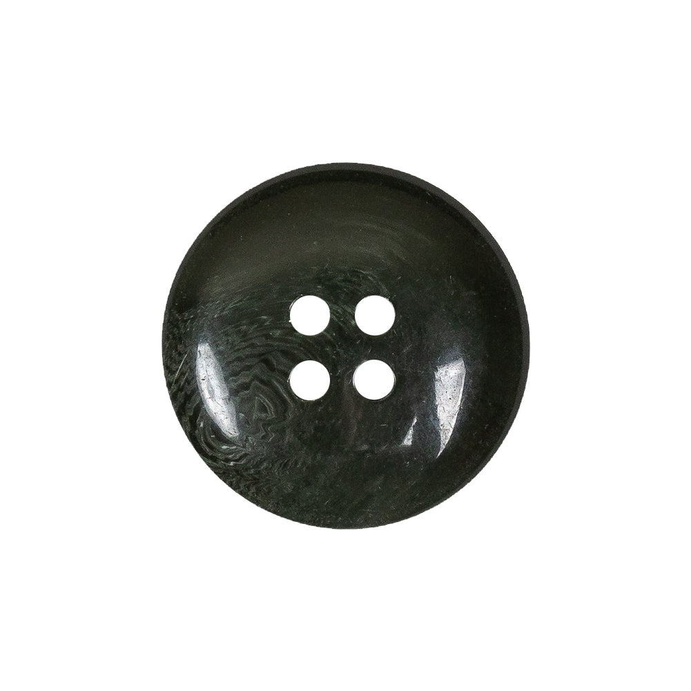 Dark Green Chunky Rolled Rim 4-Hole Plastic Button - 35L/22mm Detail Dark Green Chunky Rolled Rim 4-Hole Plastic Button - 35L/22mm Detail