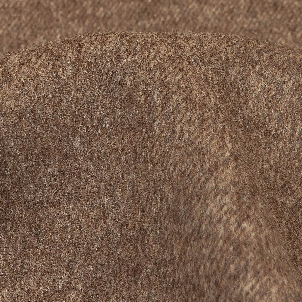 Carafe and Beige Heathered Brushed Wool Twill Double Cloth Coating Detail Carafe and Beige Heathered Brushed Wool Twill Double Cloth Coating Detail
