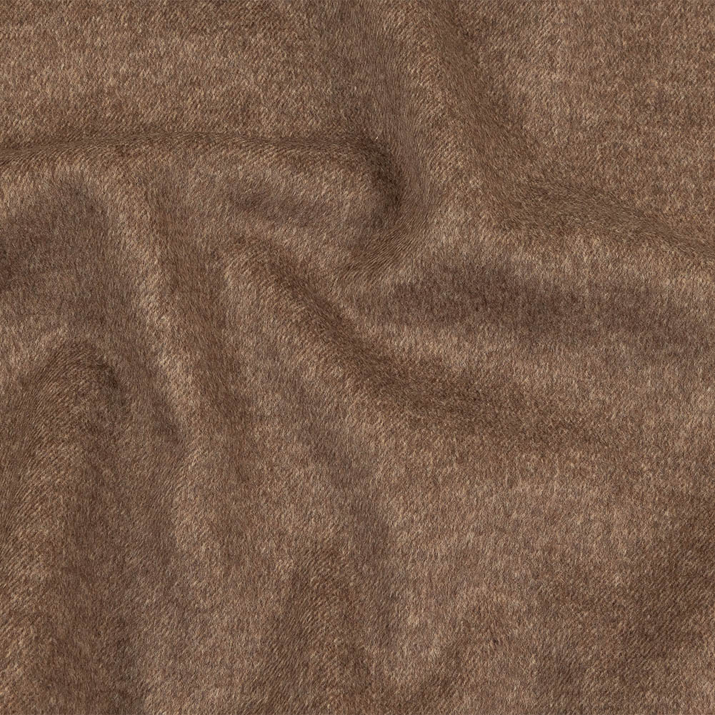 Carafe and Beige Heathered Brushed Wool Twill Double Cloth Coating Carafe and Beige Heathered Brushed Wool Twill Double Cloth Coating