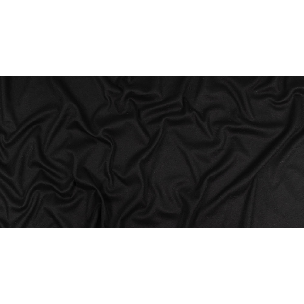 Black Wool Blend Interlock Knit Full Black Wool Blend Interlock Knit Full