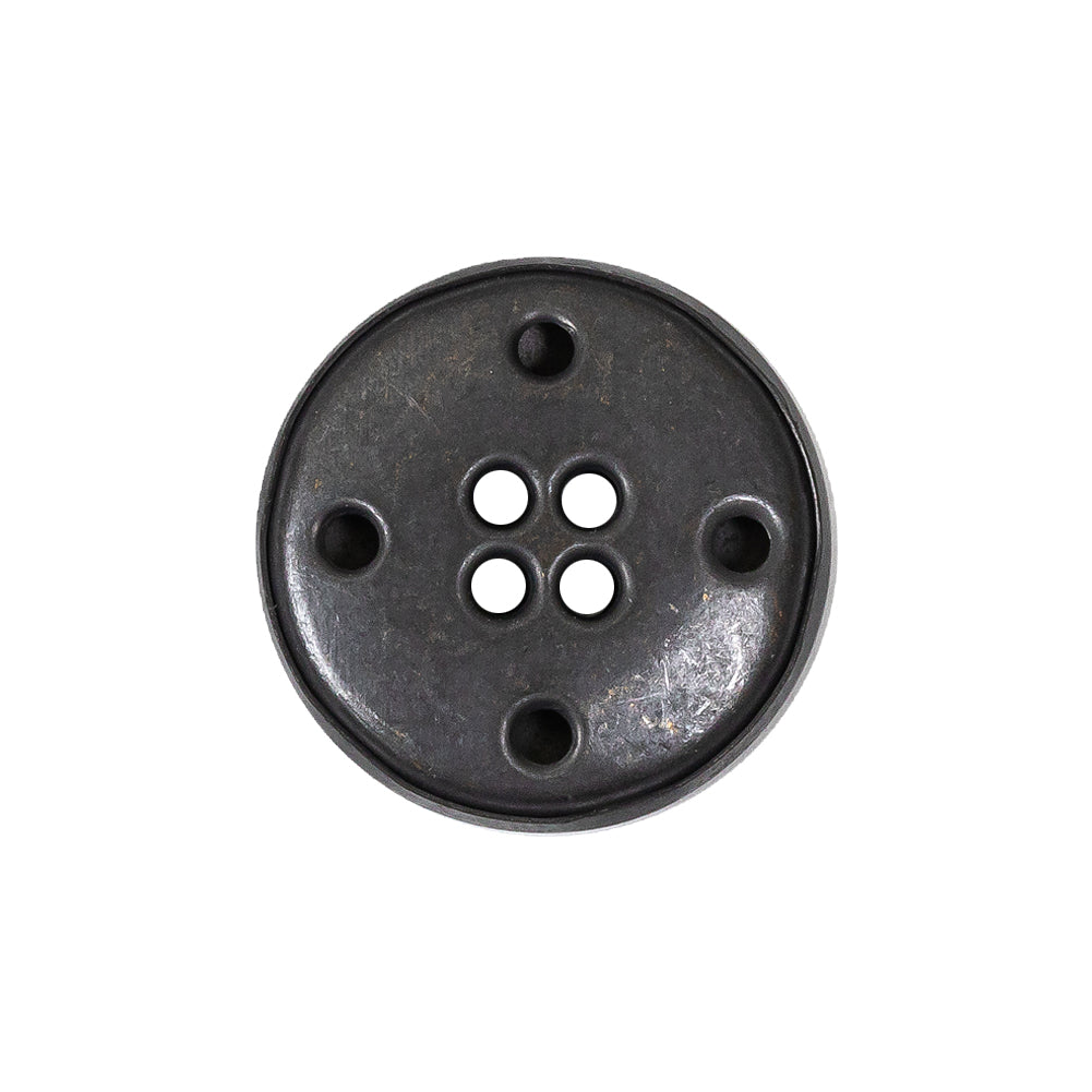 Antique Brass Metal 4-Hole Button - 36L/23mm Detail Antique Brass Metal 4-Hole Button - 36L/23mm Detail