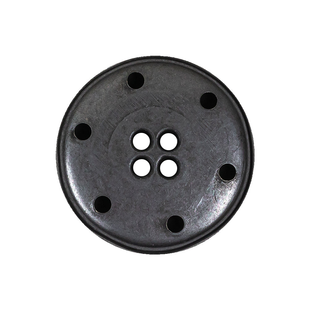 Antique Brass Metal 4-Hole Button - 40L/25.5mm Detail Antique Brass Metal 4-Hole Button - 40L/25.5mm Detail