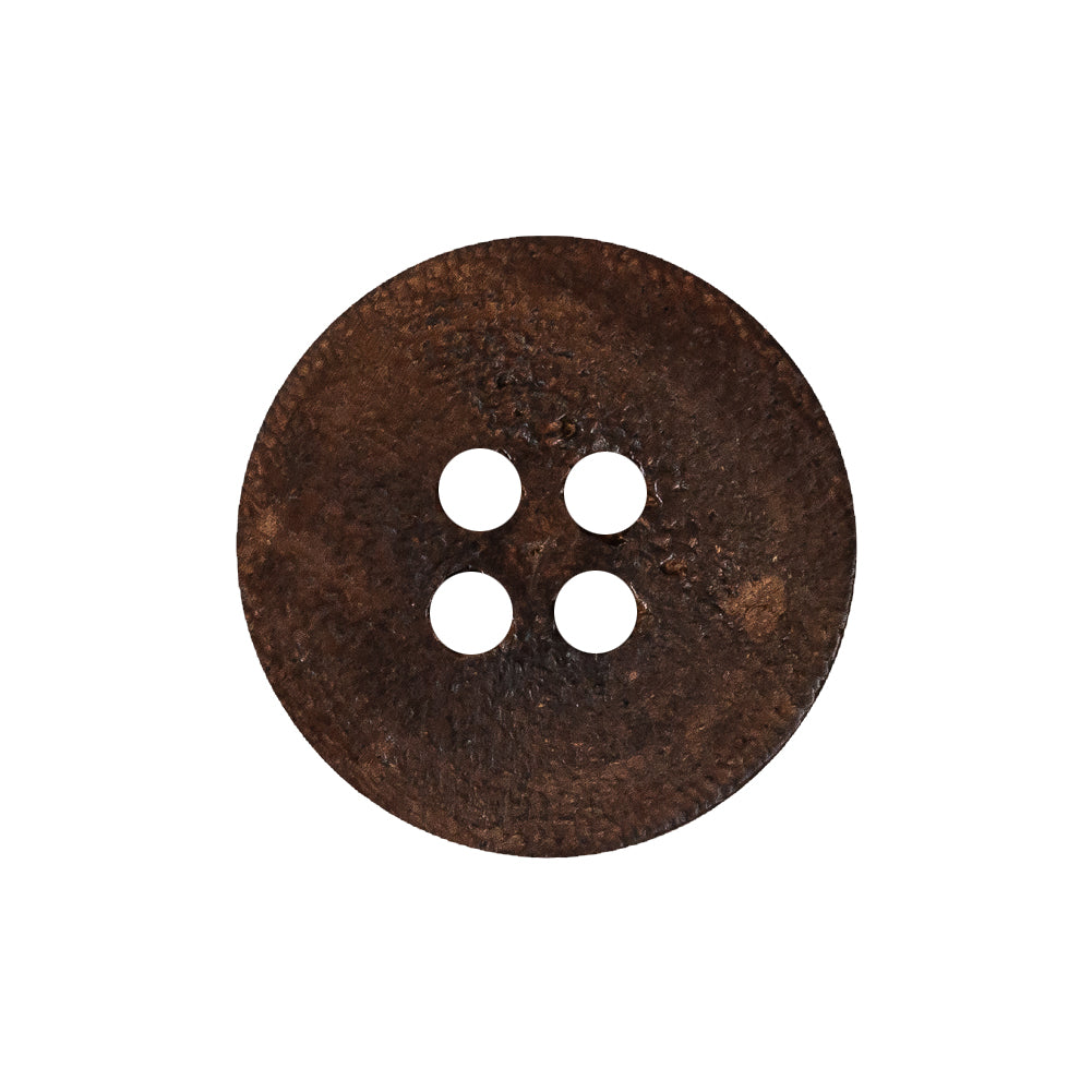 Deep Brown Dome Shaped 4-Hole Wood Button - 38L/24mm Detail Deep Brown Dome Shaped 4-Hole Wood Button - 38L/24mm Detail
