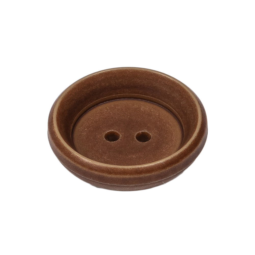 Clay Deep Well 2-Hole Plastic Button - 40L/25.5mm Folded Clay Deep Well 2-Hole Plastic Button - 40L/25.5mm Folded