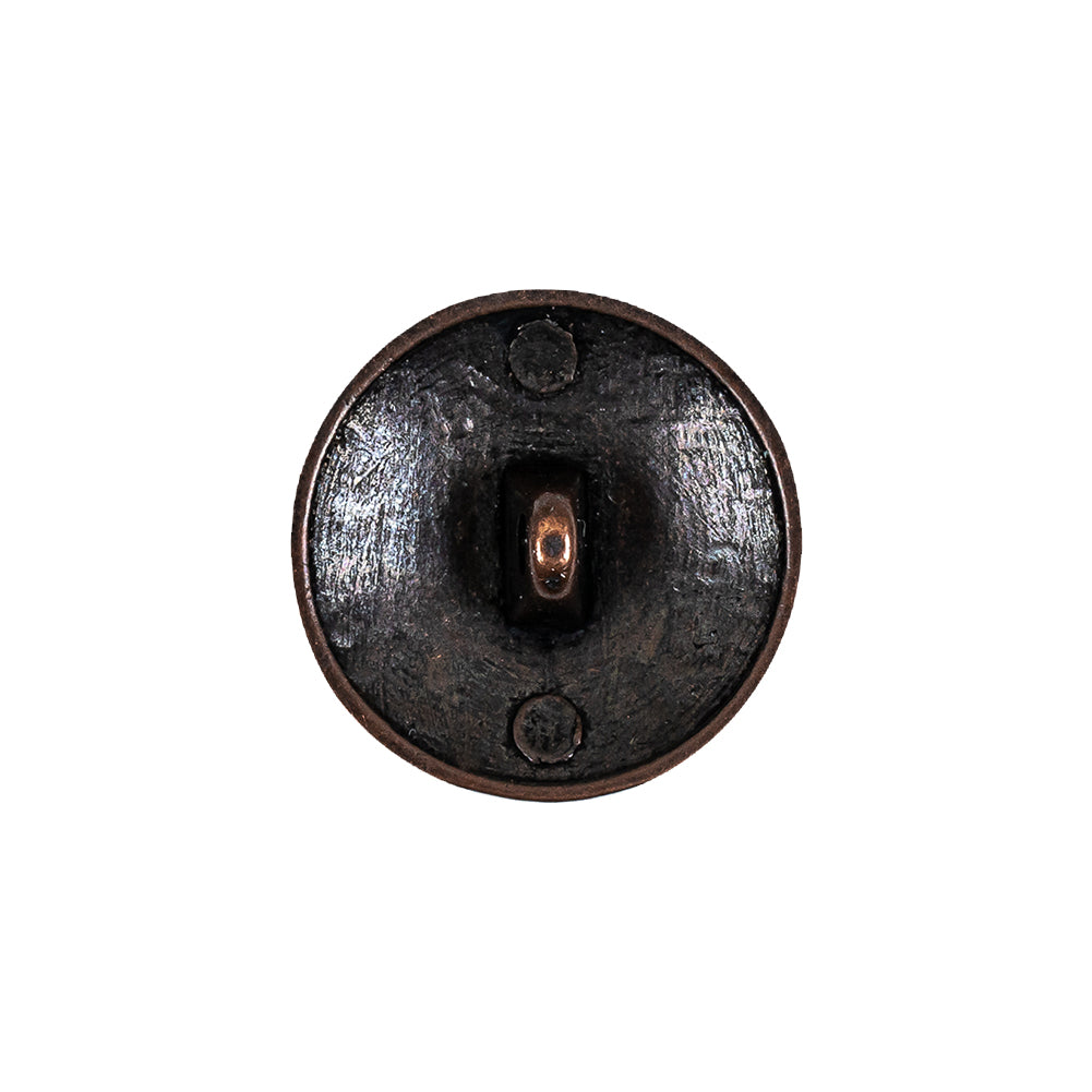 Antique Copper Knotted Floral Metal Shank Back Button - 32L/20mm Detail Antique Copper Knotted Floral Metal Shank Back Button - 32L/20mm Detail