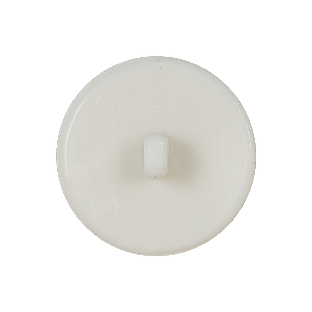 White Square Face Shank Black Plastic Button - 40L/25.5mm Detail White Square Face Shank Black Plastic Button - 40L/25.5mm Detail